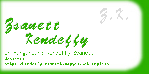 zsanett kendeffy business card